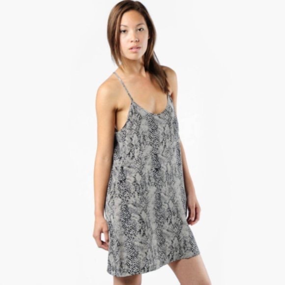 JOIE Cambridge Snake Print Silk Cami Dress in Caviar – Small - Picture 3 of 12